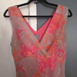 Rabbit Rabbit Rabbit Floral Pink and Orange Wedding Guest Dress